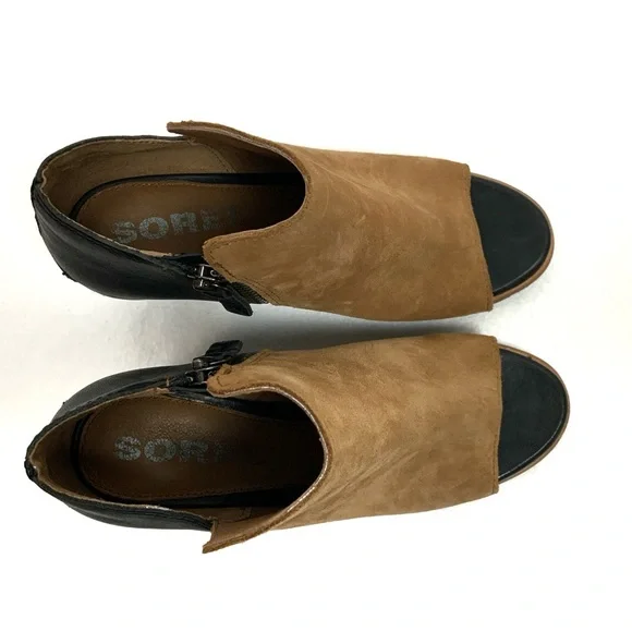 NWOB Sorel Nadia Heeled Peep Toe Bootie - Picture 11 of 14